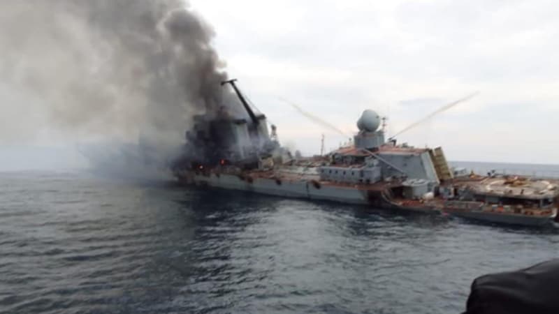 L’incroyable destruction du navire amiral russe en mer Noire
